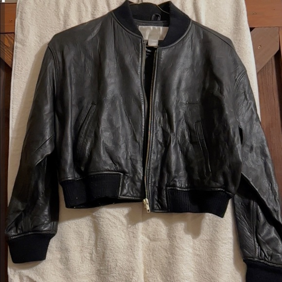 Vintage The Limited Leather Bomber Jacket - Picture 1 of 6